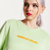 House Of Holland Sage Tencel T-Shirt Dress With Logo Embroidery