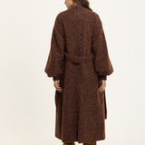 Oversized Textured Belted Coat