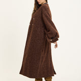 Oversized Textured Belted Coat