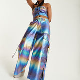 House Of Holland Metallic Rainbow Bandeau Top