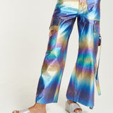 House Of Holland Metallic Rainbow Cargo Trousers