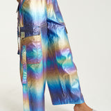 House Of Holland Metallic Rainbow Cargo Trousers