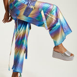 House Of Holland Metallic Rainbow Cargo Trousers