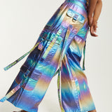 House Of Holland Metallic Rainbow Cargo Trousers