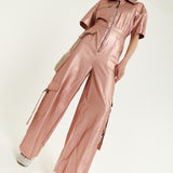 House Of Holland Metallic Utility Jumpsuit