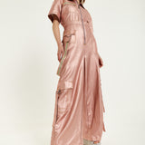 House Of Holland Metallic Utility Jumpsuit