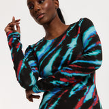 Tie Dye Bodycon Midi Dress