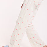 Polka Dot Wide Leg Cotton Trousers