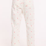Polka Dot Wide Leg Cotton Trousers