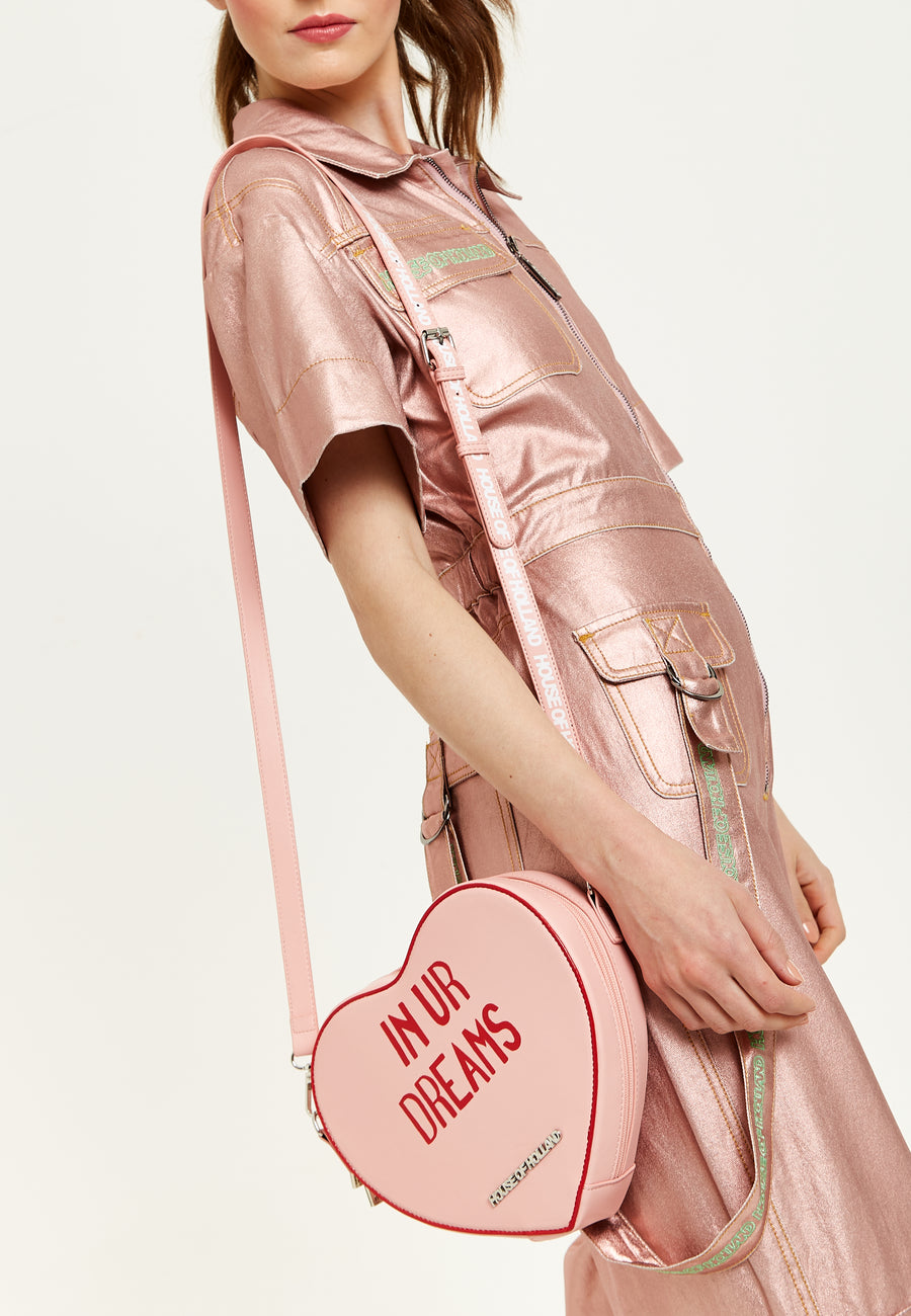 House of Holland Bitter Sweet Heart Handbag With ''In Ur Dreams'' Message
