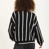 Striped Wool Blend Chunky Knit Jumper