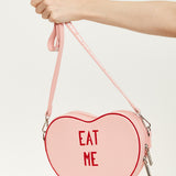 House Of Holland Bitter Sweet Heart Handbag With ''Eat Me'' Message