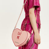 House Of Holland Bitter Sweet Heart Handbag With ''Eat Me'' Message