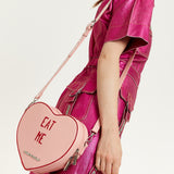 House Of Holland Bitter Sweet Heart Handbag With ''Eat Me'' Message