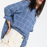 Blue Check Relaxed Fit Shirt