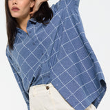 Blue Check Relaxed Fit Shirt
