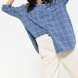 Blue Check Relaxed Fit Shirt