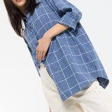 Blue Check Relaxed Fit Shirt