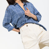 Blue Check Relaxed Fit Shirt