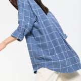 Blue Check Relaxed Fit Shirt