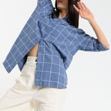 Blue Check Relaxed Fit Shirt