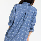 Blue Check Relaxed Fit Shirt