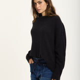 Black Oversized Alpaca Blend Sweater