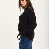Black Oversized Alpaca Blend Sweater