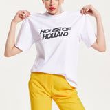 House Of Holland White Transfer Printed T-Shirt With A Small Spot 3D Detail