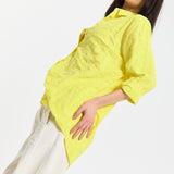 Yellow Textured Relaxed Shirt