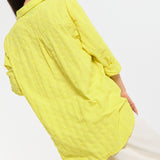 Yellow Textured Relaxed Shirt
