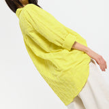 Yellow Textured Relaxed Shirt