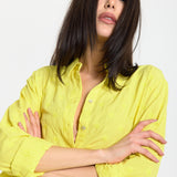Yellow Textured Relaxed Shirt