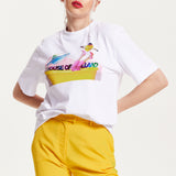 House of Holland Planet Printed T-Shirt in White