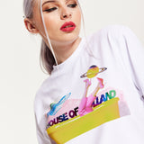 House of Holland Planet Printed T-Shirt in White