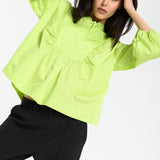 Lime Pop Frill Detail Blouse