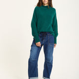 Green Oversized Alpaca Blend Sweater