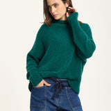 Green Oversized Alpaca Blend Sweater
