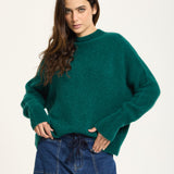 Green Oversized Alpaca Blend Sweater
