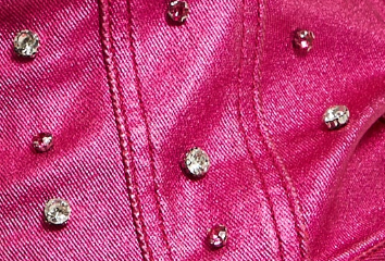 House of Holland Hot Pink Studded Corset Top