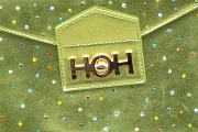 House Of Holland “Stoned” Metallic Green Handbag