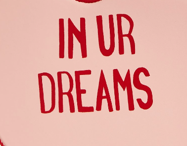 House of Holland Bitter Sweet Heart Handbag With ''In Ur Dreams'' Message
