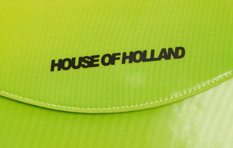 House Of Holland Crossbody Bag In Fluorescent Green With Top Handle
