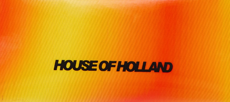House of Holland Orange Ombre Heart Cut Out Bag
