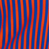 House Of Holland Blue And Orange Rib Knitted Mini Dress