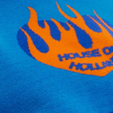 House Of Holland Flame Heart Logo Jumper In Blue