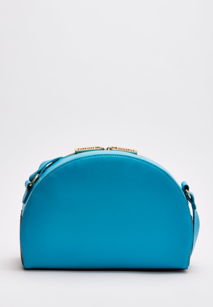 House Of Holland Cross Body Bag In Royal Blue Printed Logo