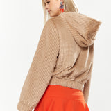 House Of Holland Ribbed Faux Fur Jacket