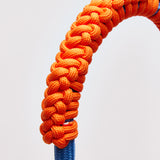 House Of Holland Saddle Bag In Orange And Blue With Quilted Logo