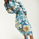 House of Holland Star Print Maxi Dress With Cut Out Details